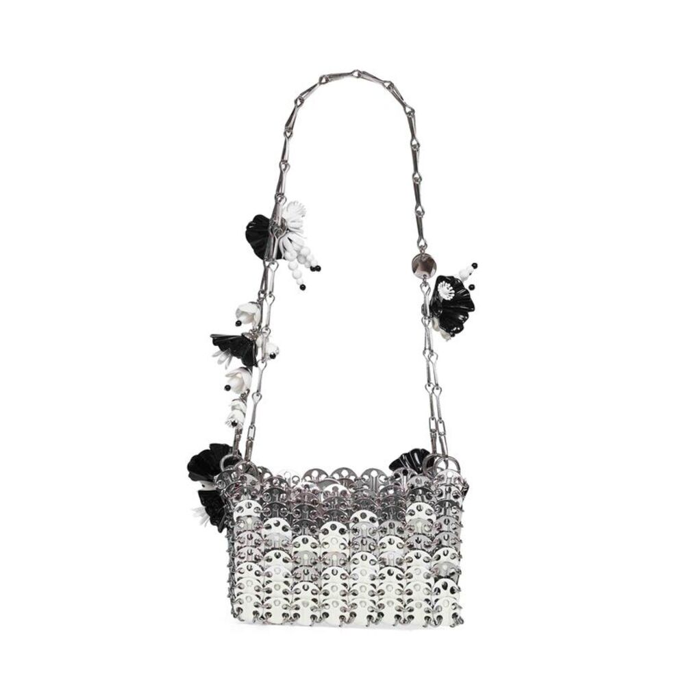 Rabanne Women Silver And White 1969 Nano Shoulder Bag - Picture 3 of 4